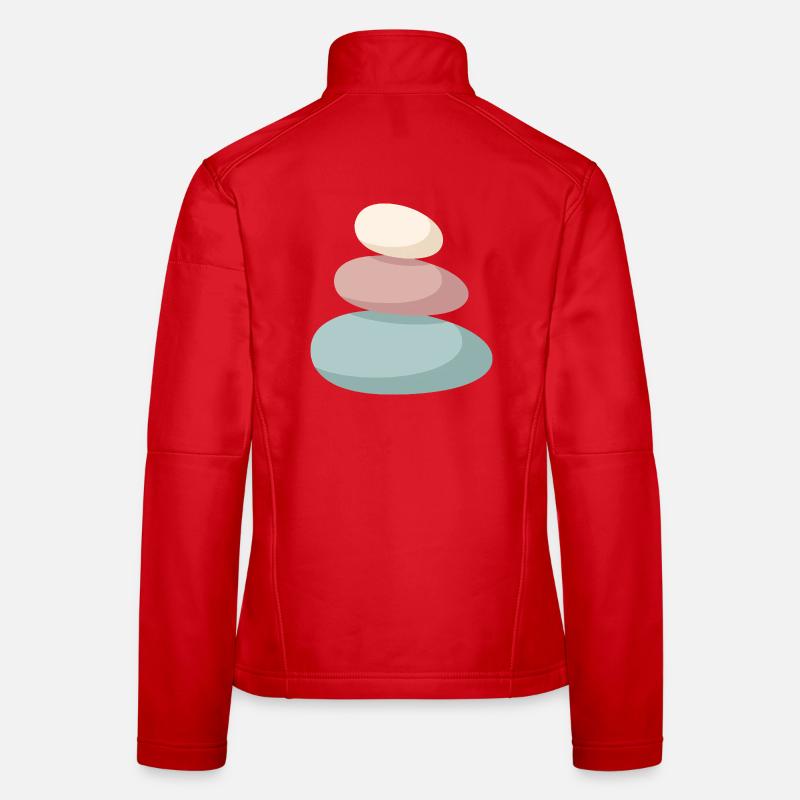 Pastell Stein-Stapel Frauen Softshelljacke