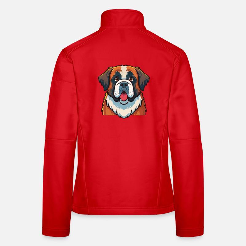 St. Bernard (portrait/comic) Women's Softshell Jacket