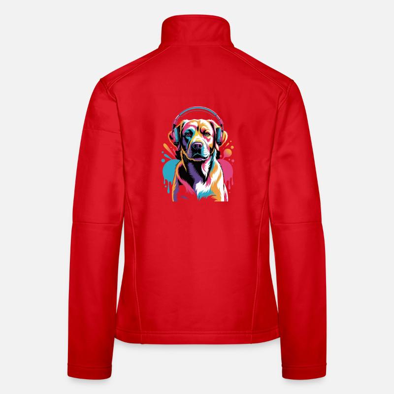 Labrador avec casque Veste en tissu softshell Femme