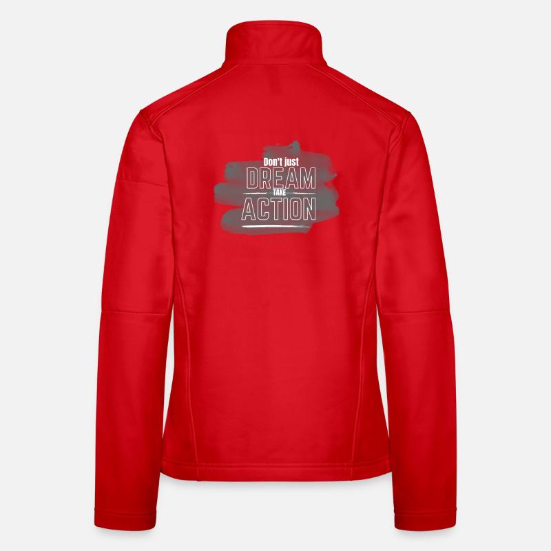 Traum und Aktion - Frauen Softshelljacke - Rot