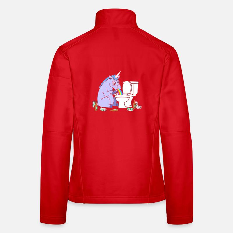 Klo Regenbogen Einhorn Frauen Softshelljacke