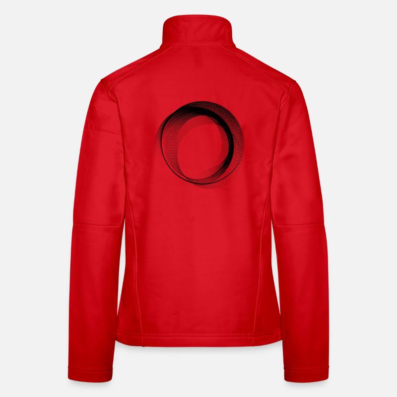 Forme circulaire abstraite Veste en tissu softshell Femme