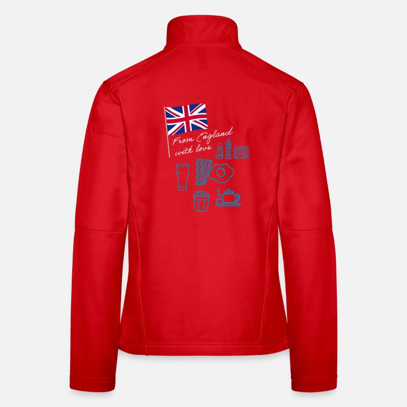 EXANGLIA (Blue + White Text) Women's Softshell Jacket
