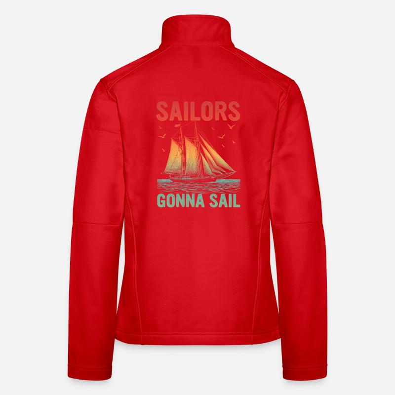 Sailors going to Sail Sailor Sail Captain Women's Softshell Jacket