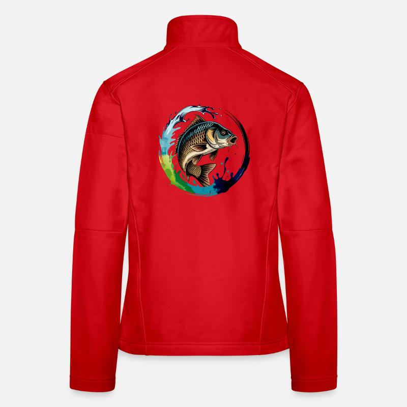Springender Karpf Frauen Softshelljacke