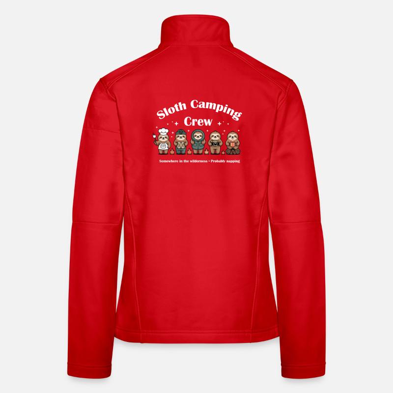 Sloth Camping Crew Frauen Softshelljacke