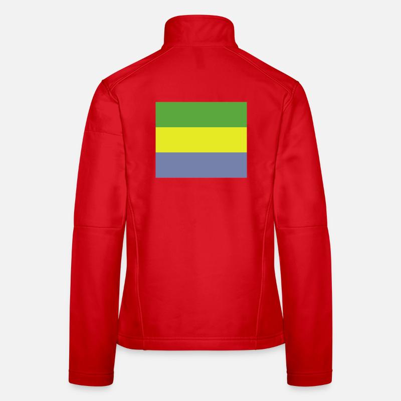 Drapeau gabonais Veste en tissu softshell Femme