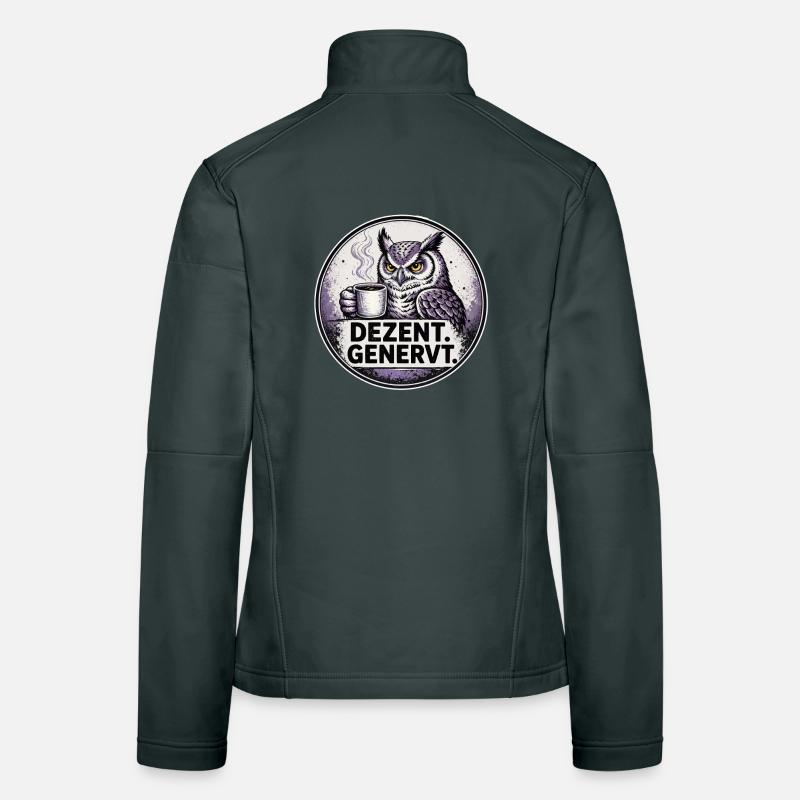 Dezent Genervt Eule mit Kaffee Frauen Softshelljacke
