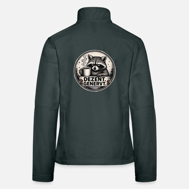 Dezent Genervt Waschbär Kaffee Frauen Softshelljacke
