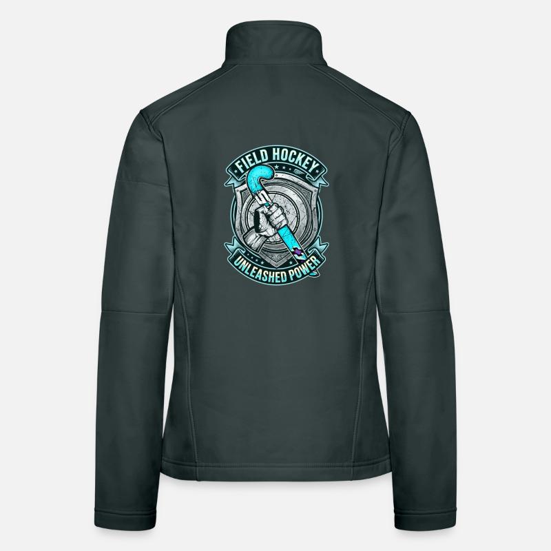 Écusson de puissance du bâton de hockey sur gazon libéré Veste en tissu softshell Femme