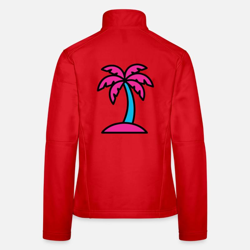 Neon Palme 90er Vaporwave Frauen Softshelljacke
