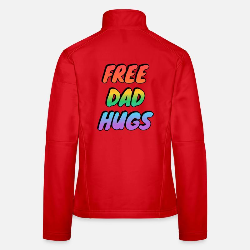 Papa libre qui embrasse Rainbow Veste en tissu softshell Femme