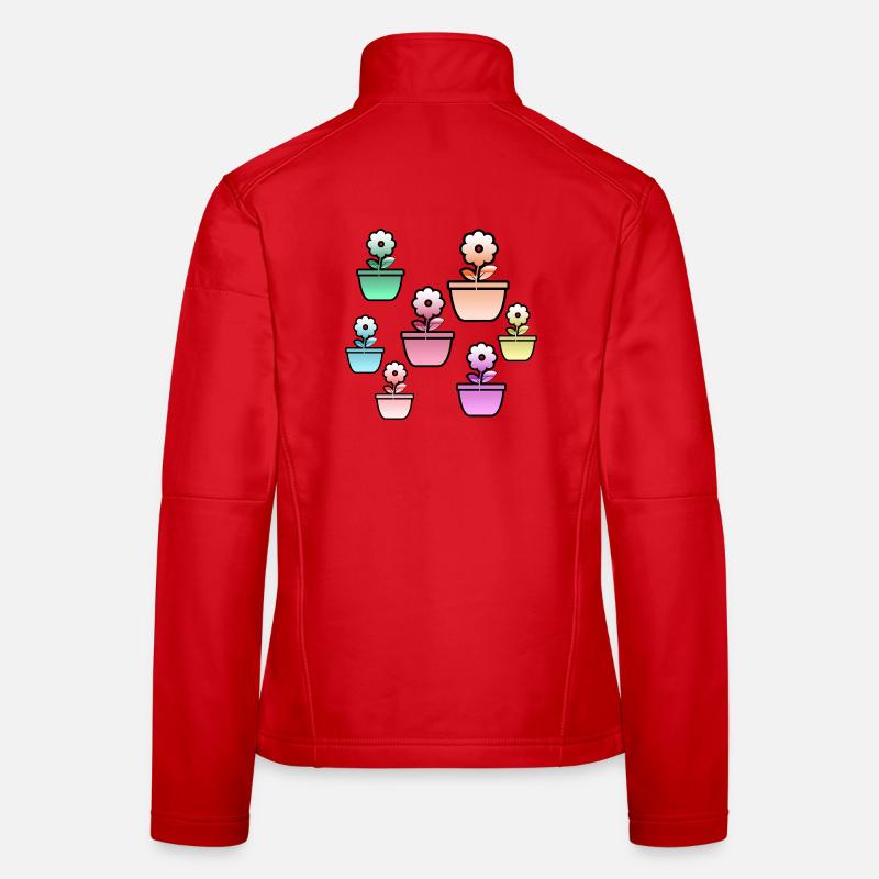 Blumen Frauen Softshelljacke