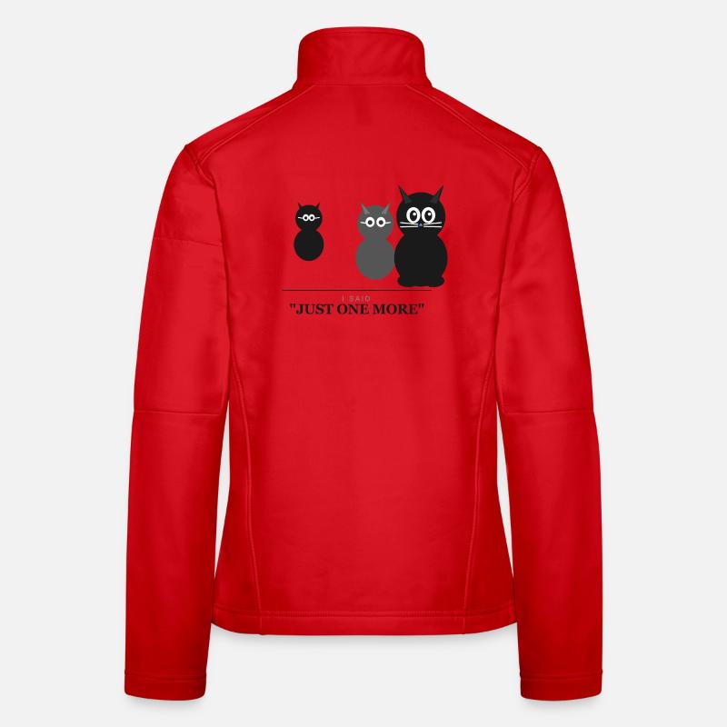 Just One More Cat Trio Silhouettes - Women's Softshell Jacket - red