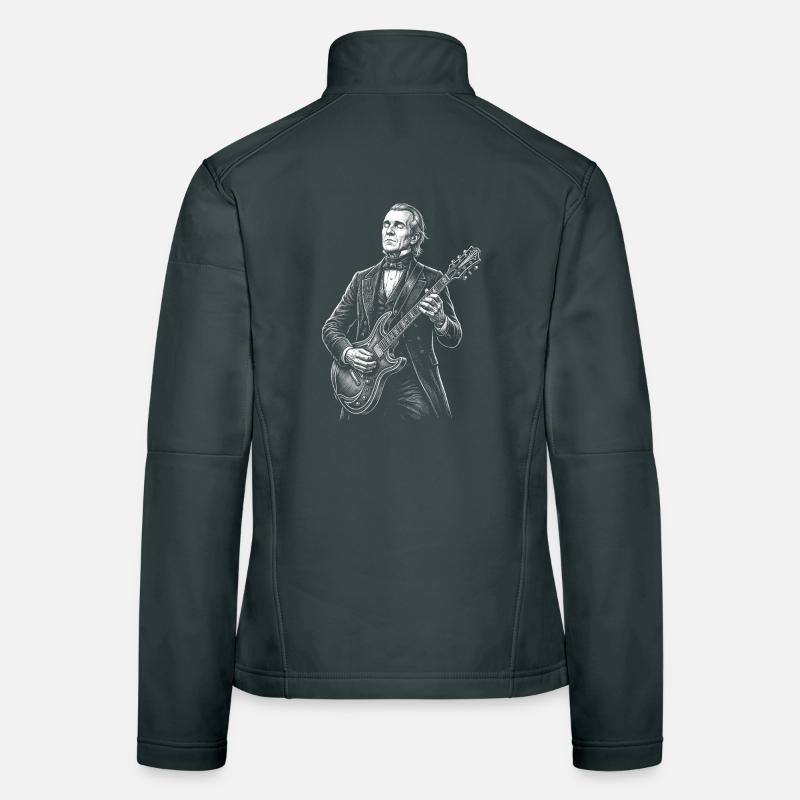 James K. Polk Playing Guitar Women's Softshell Jacket