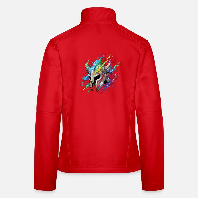 Rune Helmet in Rainbow Fire Women's Softshell Jacket