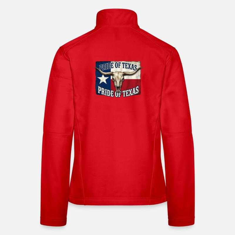 Texas Pride Hörner-Schädel Frauen Softshelljacke