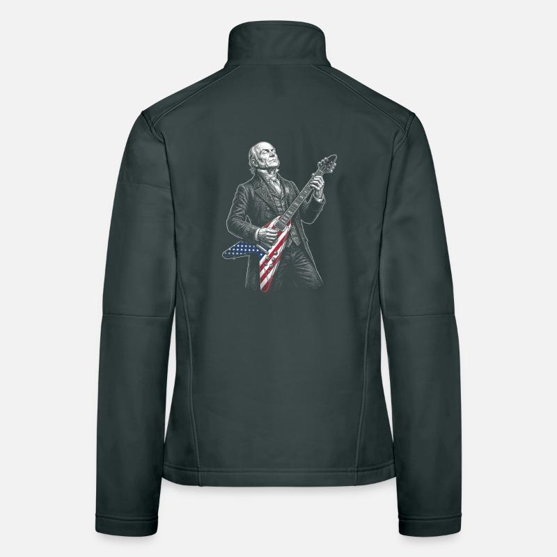 John Quincy Adams, guitariste de drapeau Veste en tissu softshell Femme