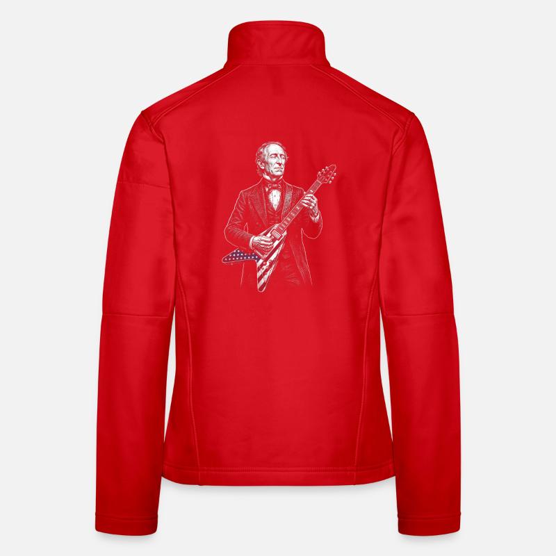 John Tyler Playing Guitar - Women's Softshell Jacket - red