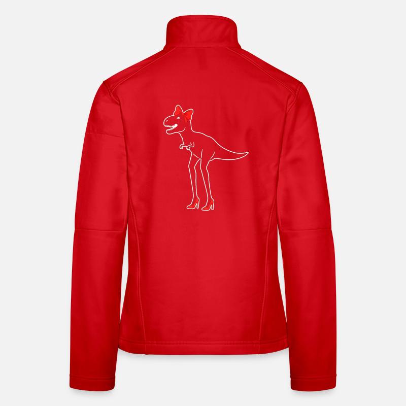 Dino Diva avec des talons hauts rouges Veste en tissu softshell Femme