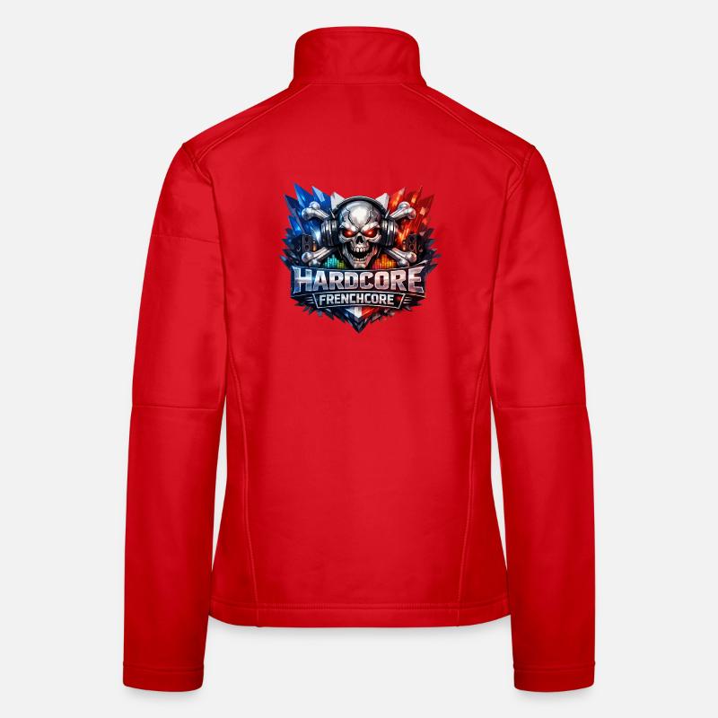 Art de crânes hardcore français Veste en tissu softshell Femme