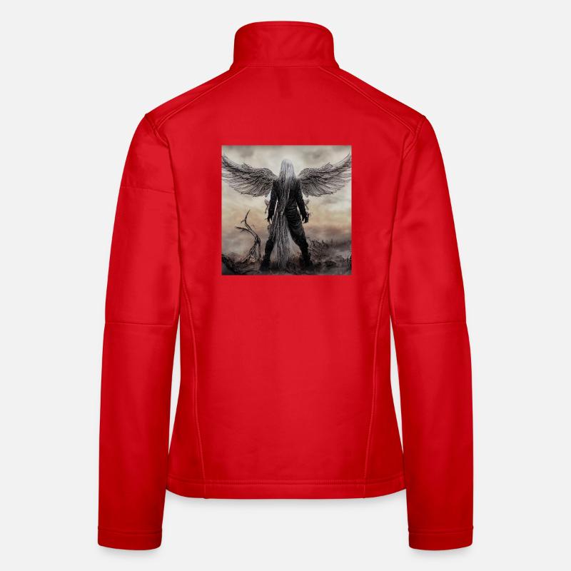 Winged Guardian in the Mist Women's Softshell Jacket