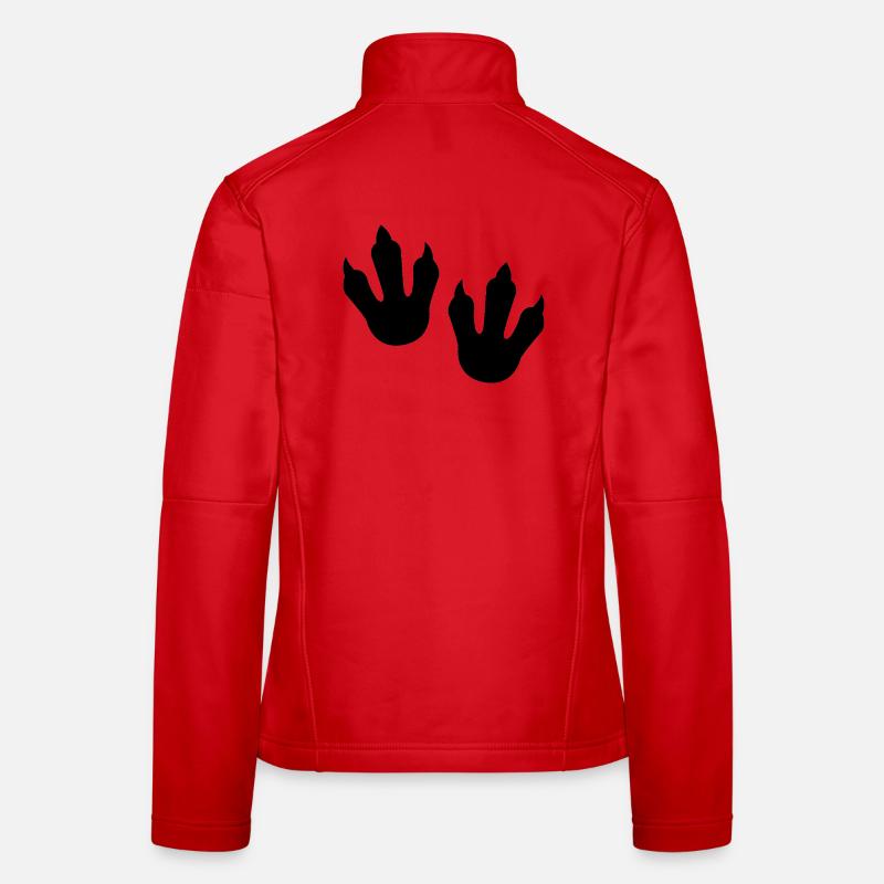 Empreintes de dinosaures Veste en tissu softshell Femme