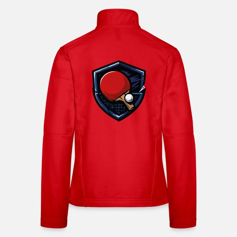 Tischtennis Shield mit Ball Frauen Softshelljacke