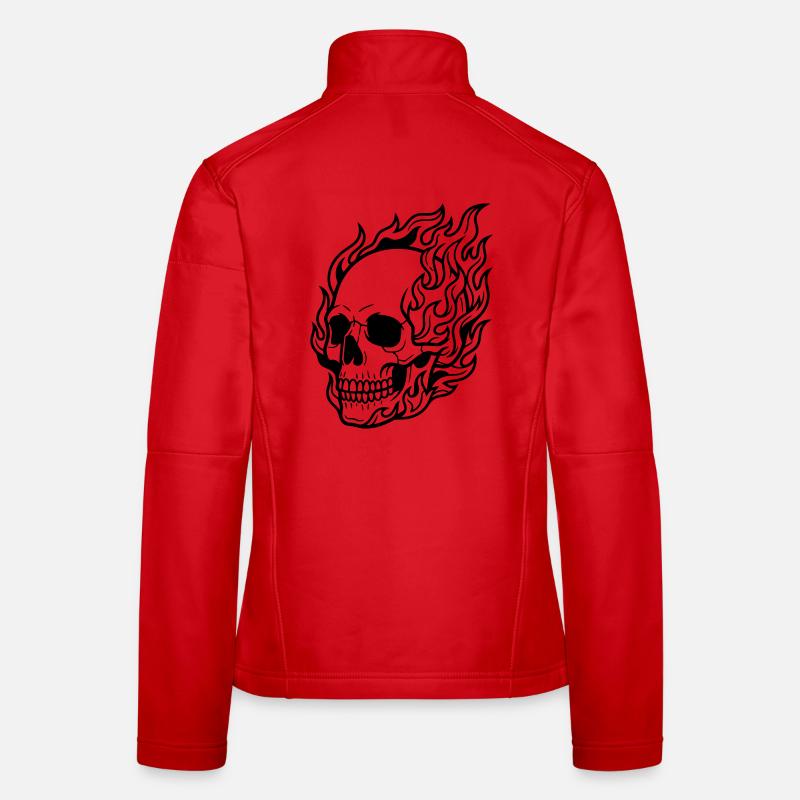 skull flame Women's Softshell Jacket