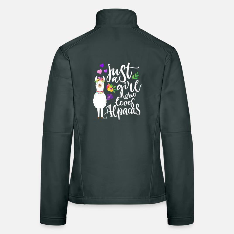 Nur ein Mädchen, das Alpakas liebt Frauen Softshelljacke