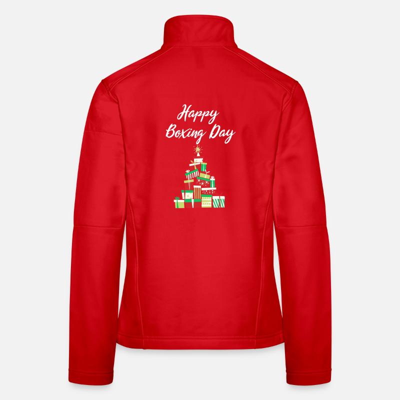 Frohen Boxing Day Geschenkstapel Frauen Softshelljacke