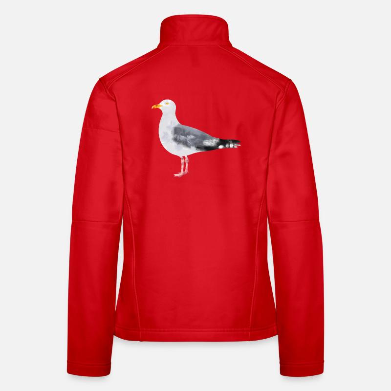 Mouette argentée Veste en tissu softshell Femme