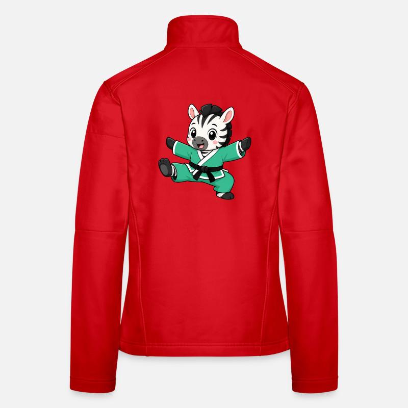Zebra Karate Kampfsport Kampfkunst Tritt Tier Frauen Softshelljacke