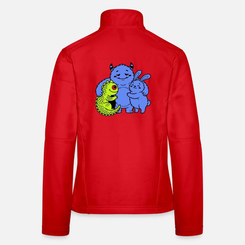 Monstres mignons Veste en tissu softshell Femme