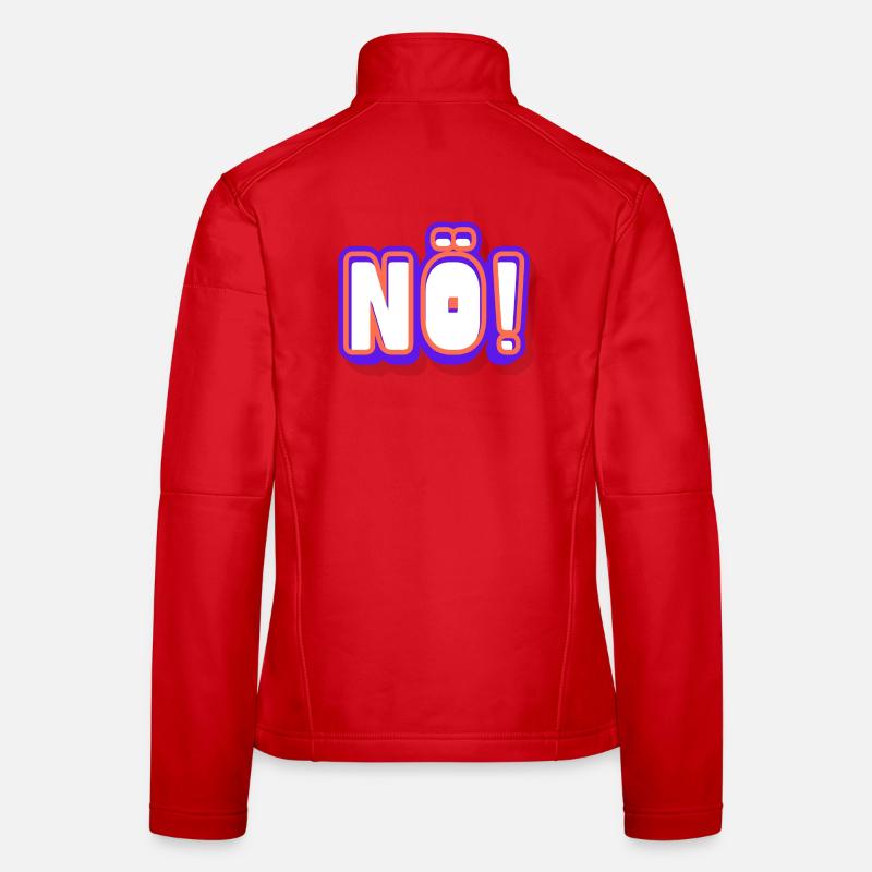 NOPE! Neon Pop Lettering Women's Softshell Jacket