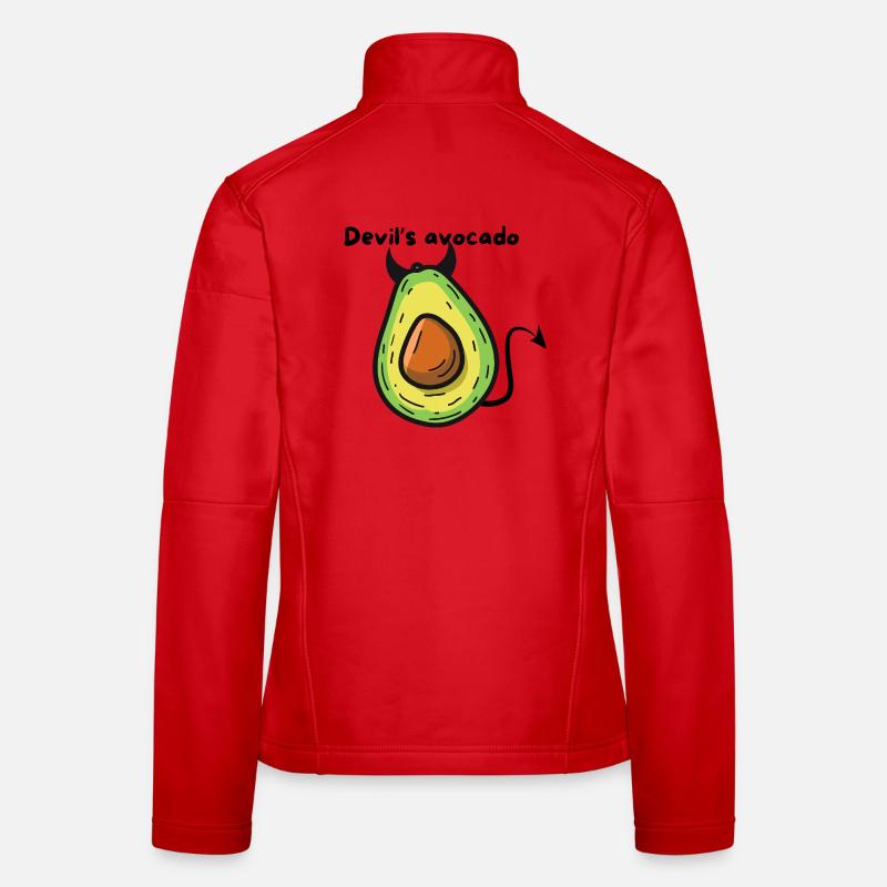 Avocado-Dämonen-Pop-Cartoon Frauen Softshelljacke