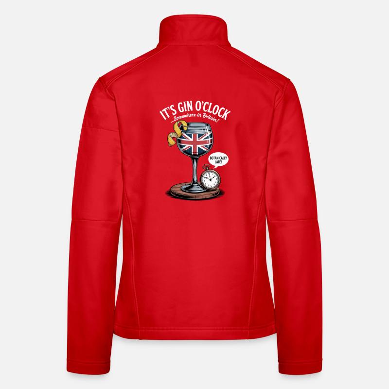 Gin O'Clock Britischer Humor Frauen Softshelljacke