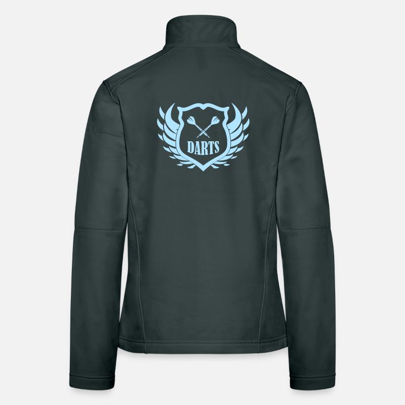 Darts Shield Emblem Wings Women's Softshell Jacket