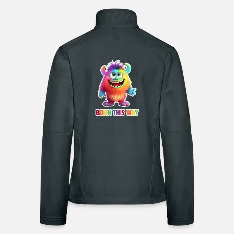 Born This Way - Fluffy Rainbow Monster Women's Softshell Jacket