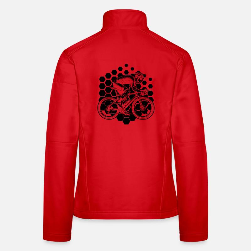 Idée cadeau pour un vélo de route avec vélo de route Veste en tissu softshell Femme