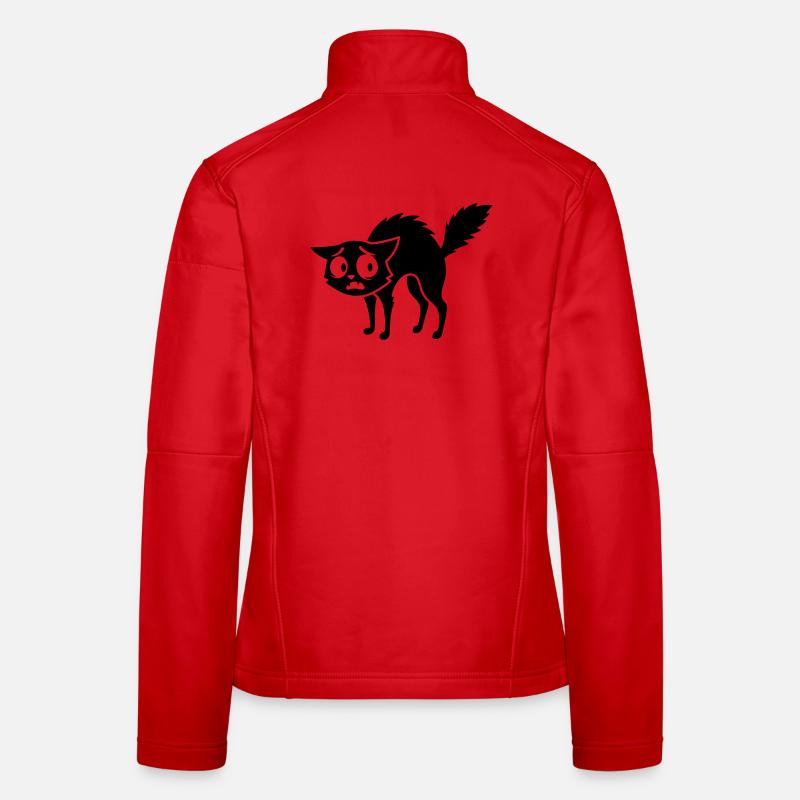 Verängstigte Katze Frauen Softshelljacke
