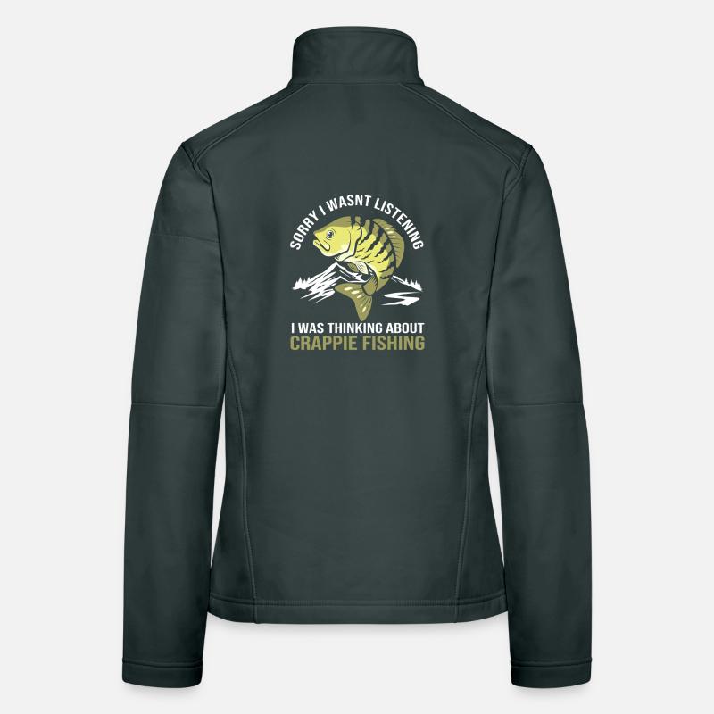Crappie Fisch Barsch Sonnenbarsch Frauen Softshelljacke