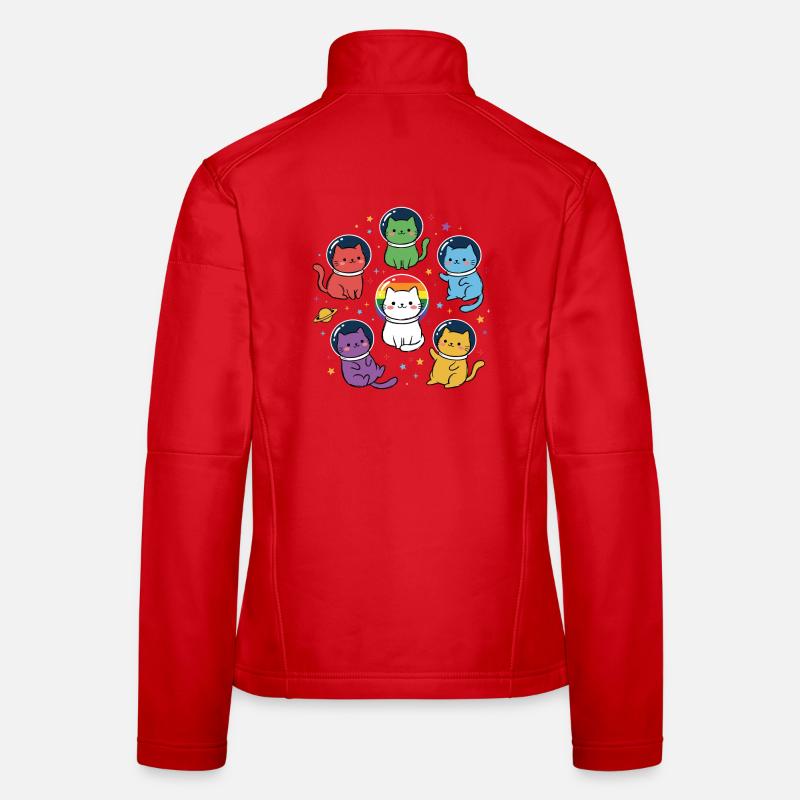 Pride-Monat LGBT – Rainbow Space Cats Frauen Softshelljacke