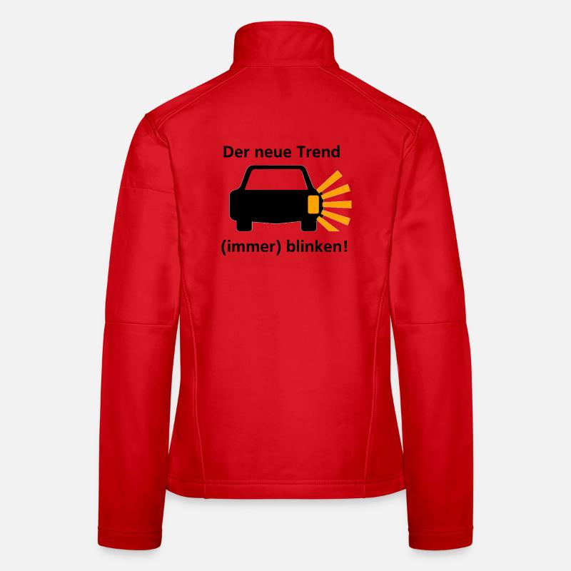Der neue Trend - (immer) blinken! - Frauen Softshelljacke - Rot