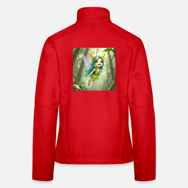 Fée de la Forêt d’Émeraude Veste en tissu softshell Femme