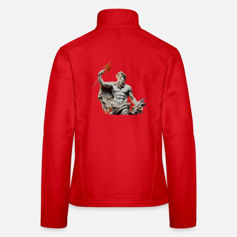 Statue du Dieu du Tonnerre de Zeus Veste en tissu softshell Femme