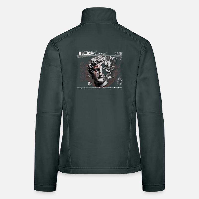 Abolir Power Head Collage Veste en tissu softshell Femme