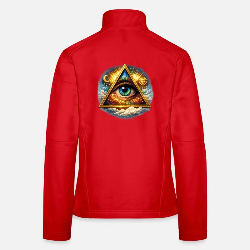 Cosmic Eye in Triangle Women's Softshell Jacket