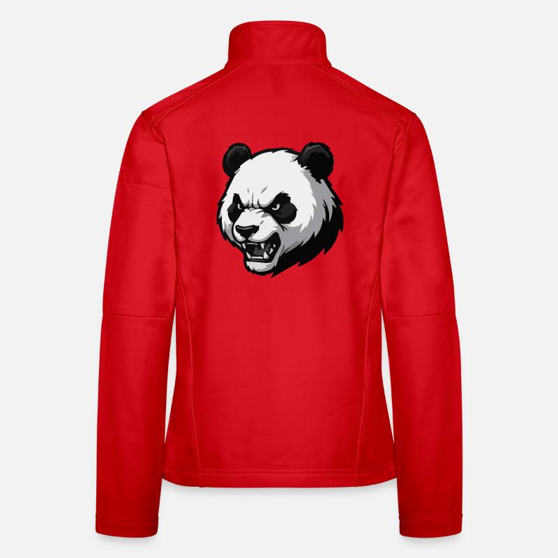 Imprimer vectoriel Angry Panda Veste en tissu softshell Femme