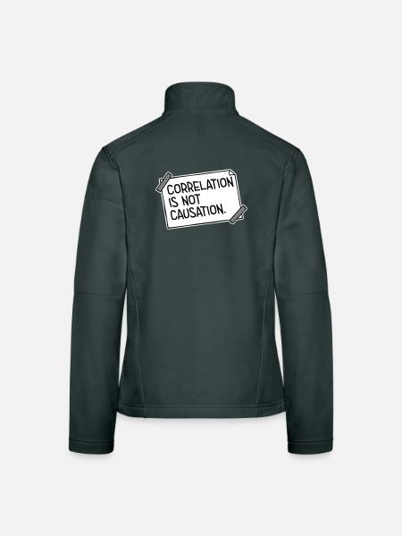 La corrélation n’est pas la causalité : la science des nerds - Veste en tissu softshell Femme - rouge - Dos